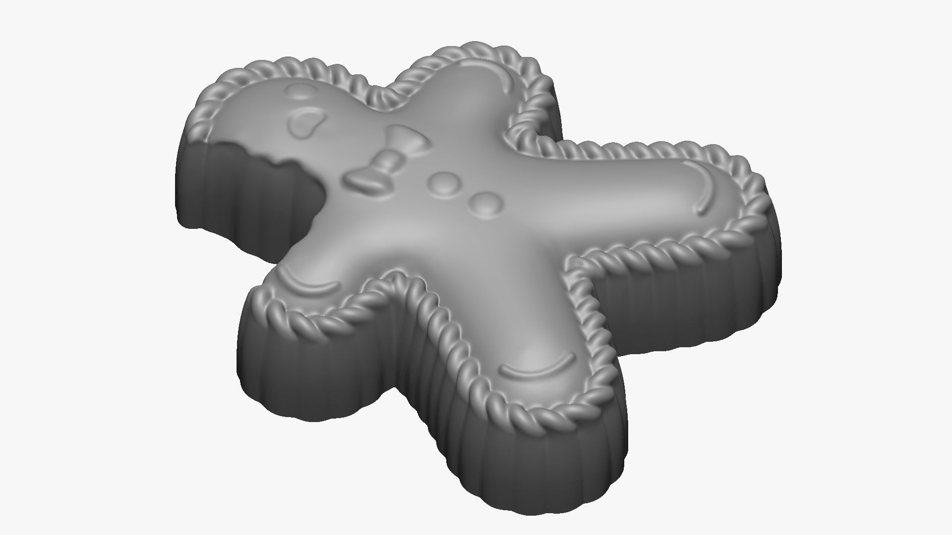 Christmas Gingerbread 3D Printing for Mould and Sticker fridgie 3D print model_1