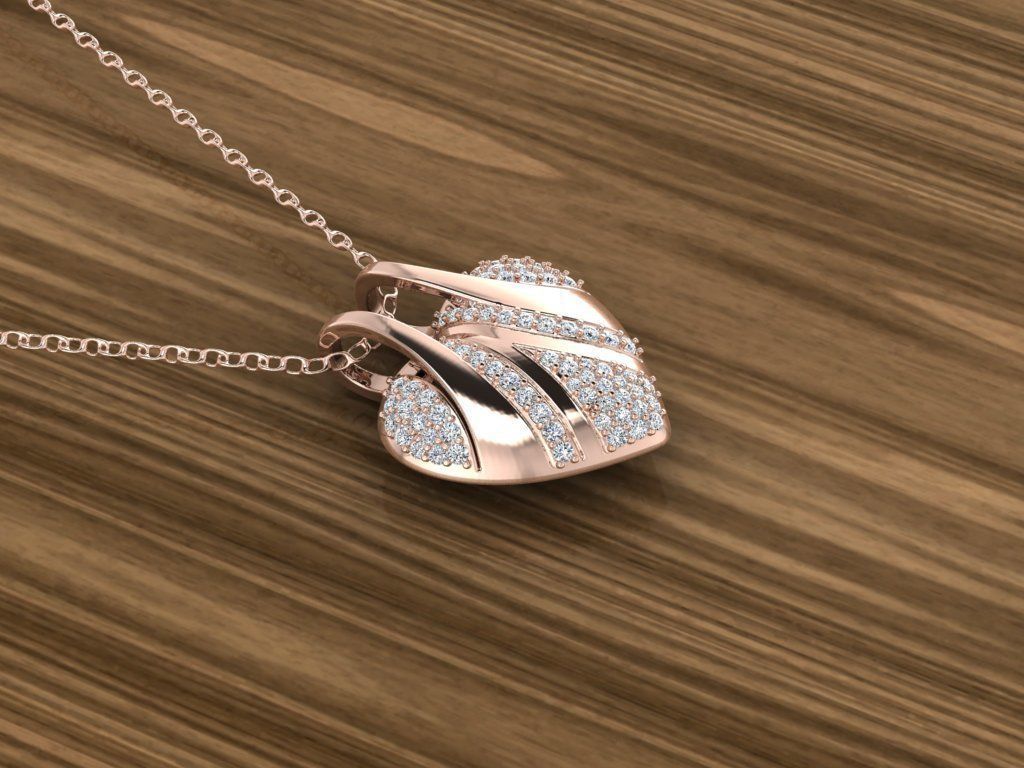 Heart Jewelry Pendant 3D print model_3