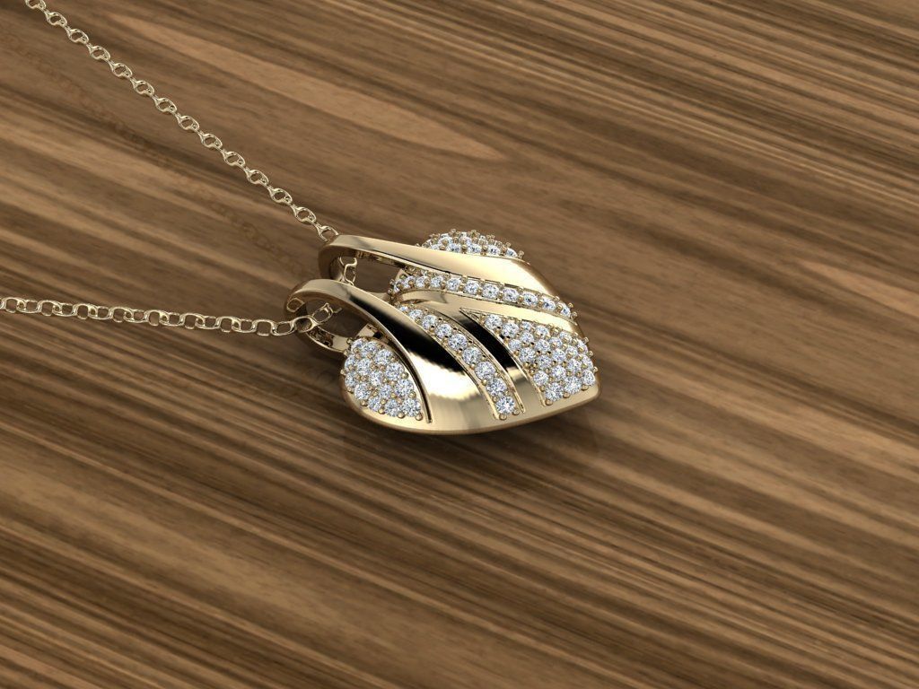 Heart Jewelry Pendant 3D print model_8