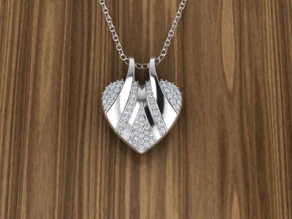 Heart Jewelry Pendant 3D print model_5
