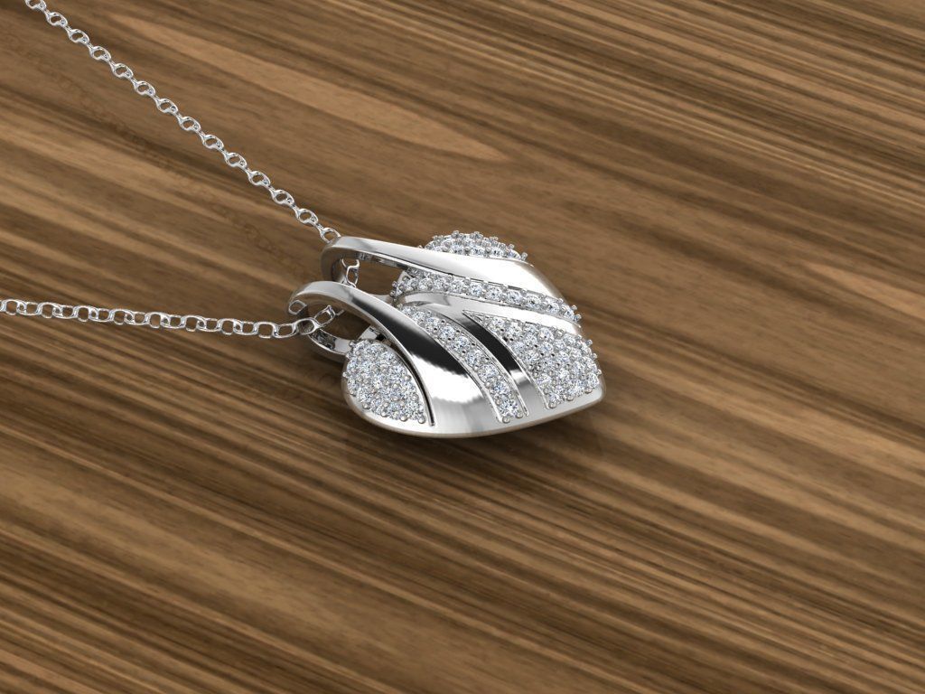 Heart Jewelry Pendant 3D print model_6