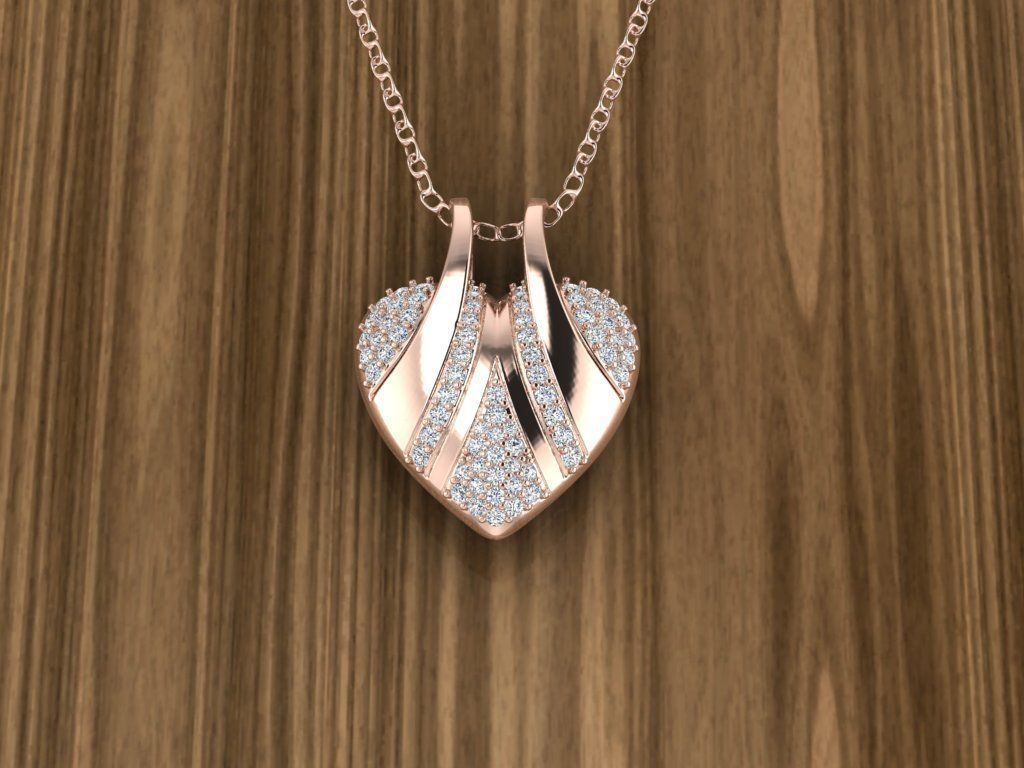 Heart Jewelry Pendant 3D print model_2