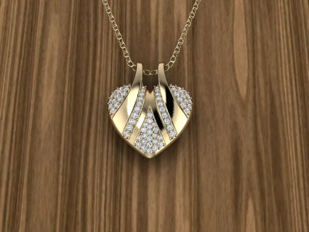Heart Jewelry Pendant 3D print model_0