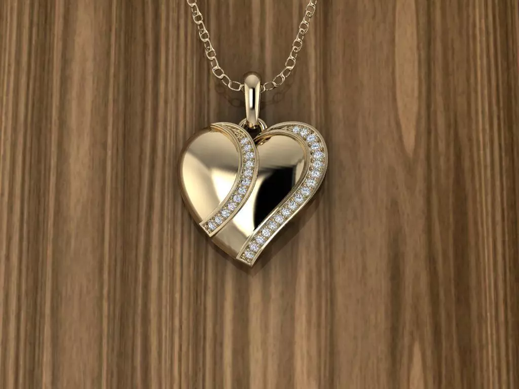 Heart Jewelry Pendant 3D print model_0