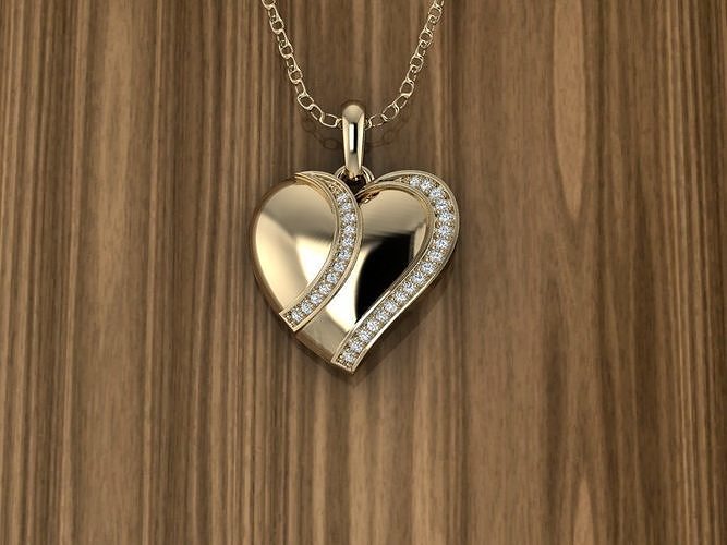 Heart Jewelry Pendant 3D print model