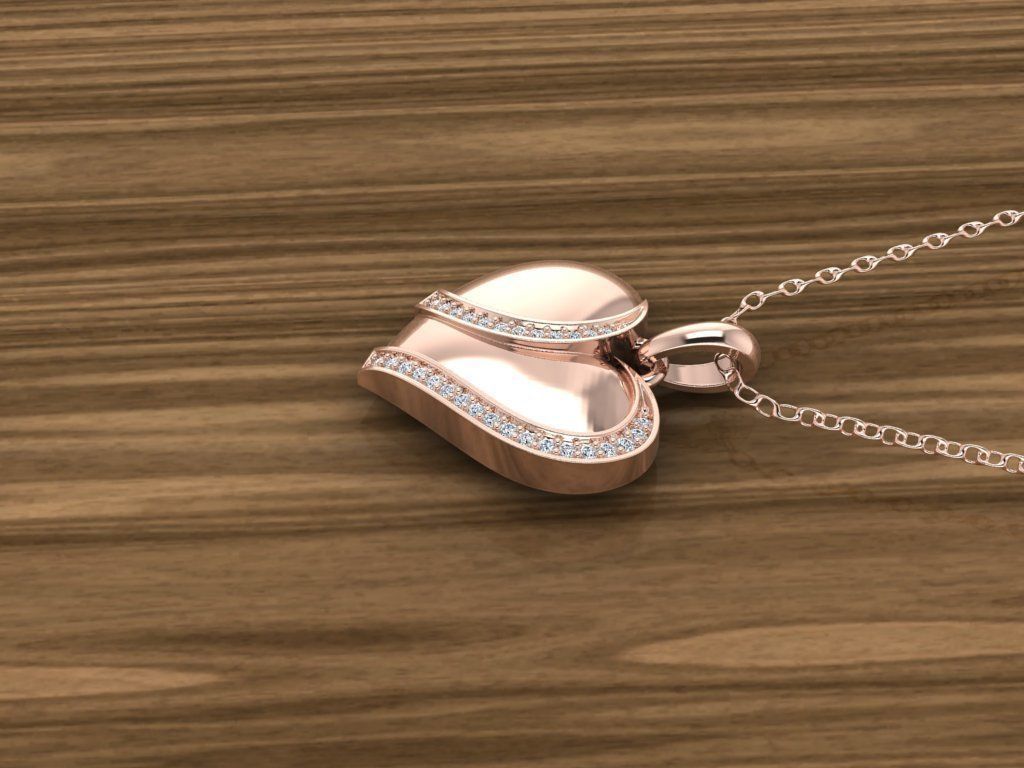 Heart Jewelry Pendant 3D print model_11