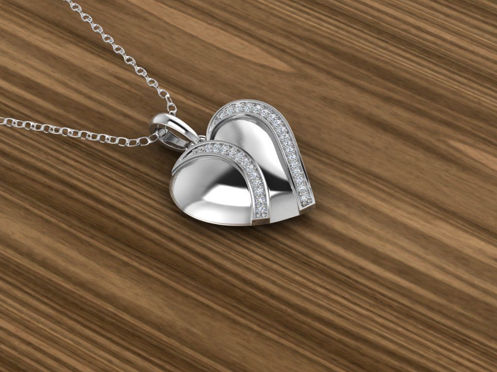 Heart Jewelry Pendant 3D print model_6