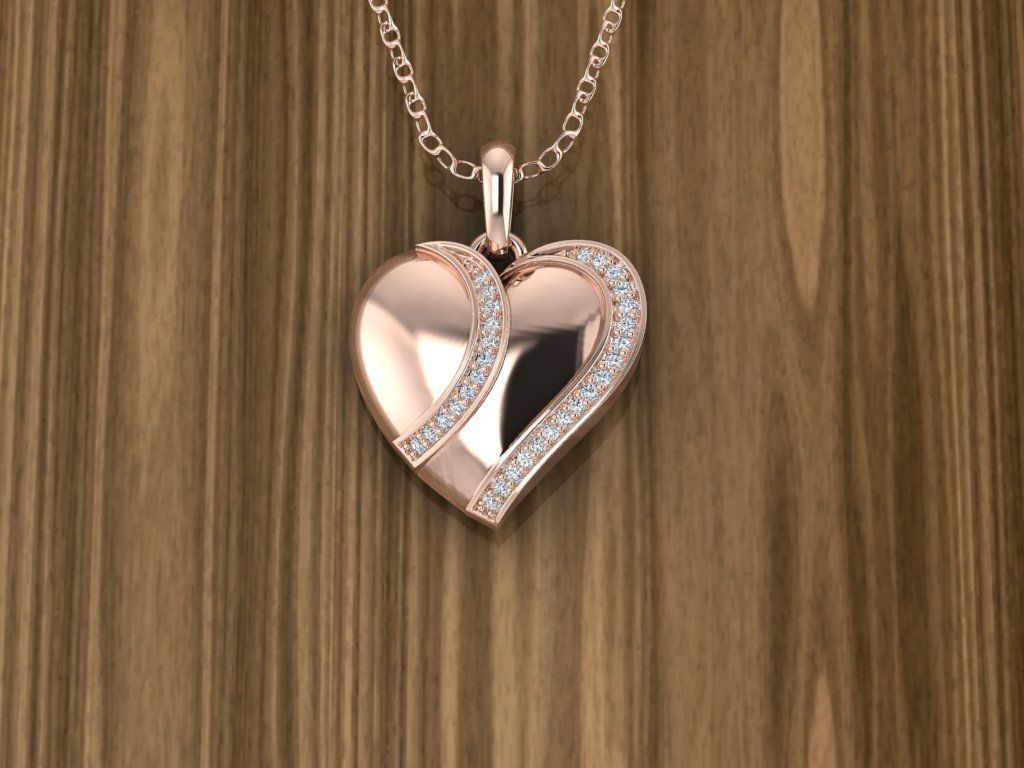 Heart Jewelry Pendant 3D print model_2