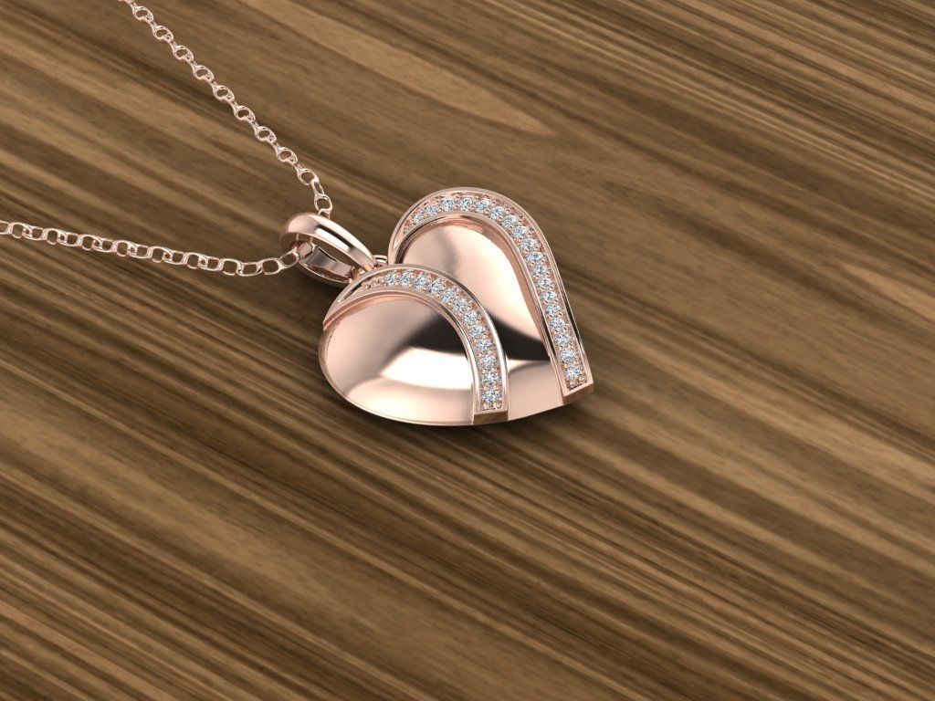 Heart Jewelry Pendant 3D print model_3