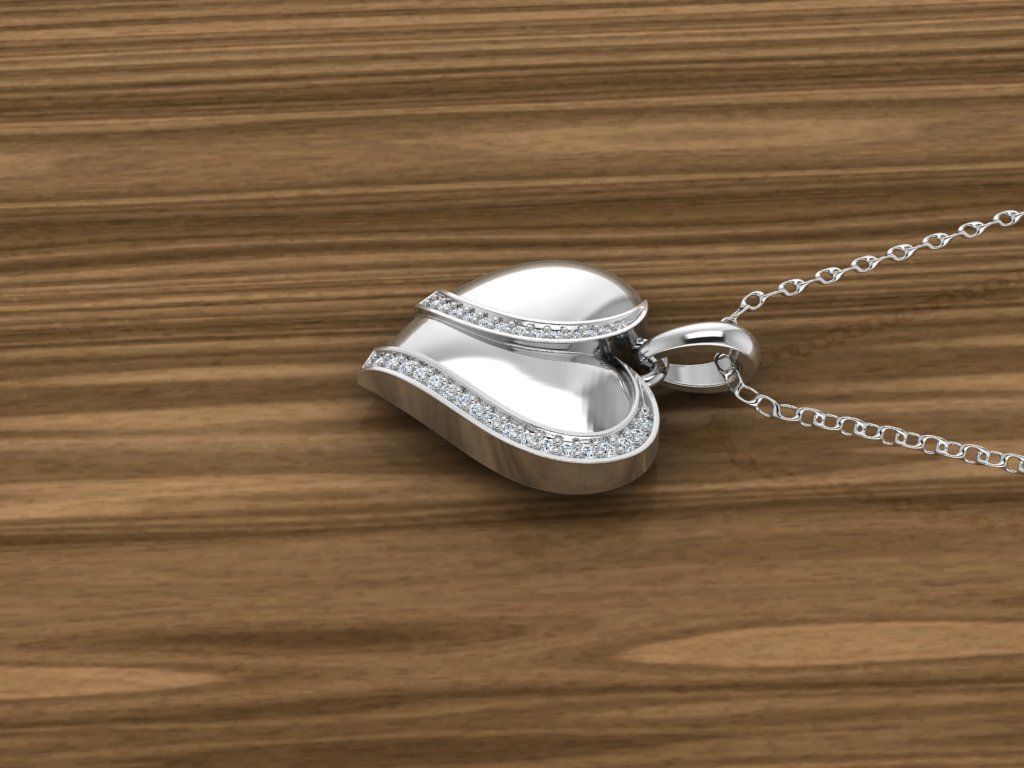 Heart Jewelry Pendant 3D print model_7