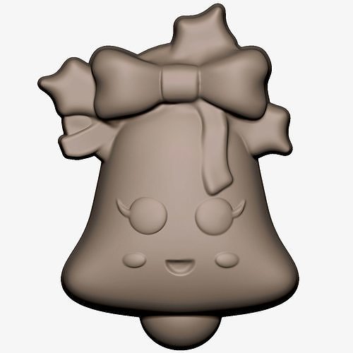 Christmas Bell Smile  3D Printing for Mould and Sticker fridgie 3D print model
