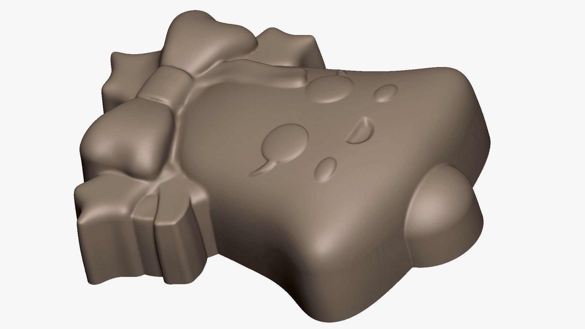 Christmas Bell Smile  3D Printing for Mould and Sticker fridgie 3D print model_1