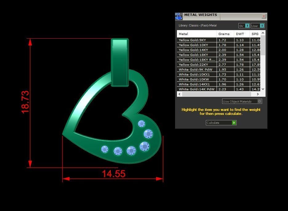 Heart Jewelry Pendant 3D print model_1