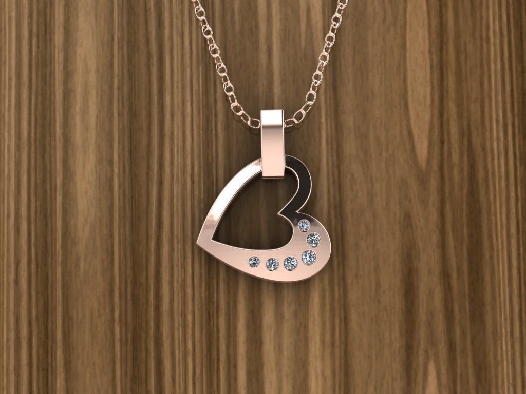 Heart Jewelry Pendant 3D print model_2