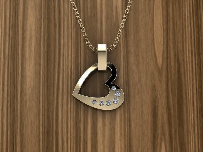 Heart Jewelry Pendant 3D print model