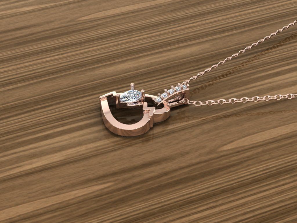 Jewelry Heart Pendant 3D print model_2