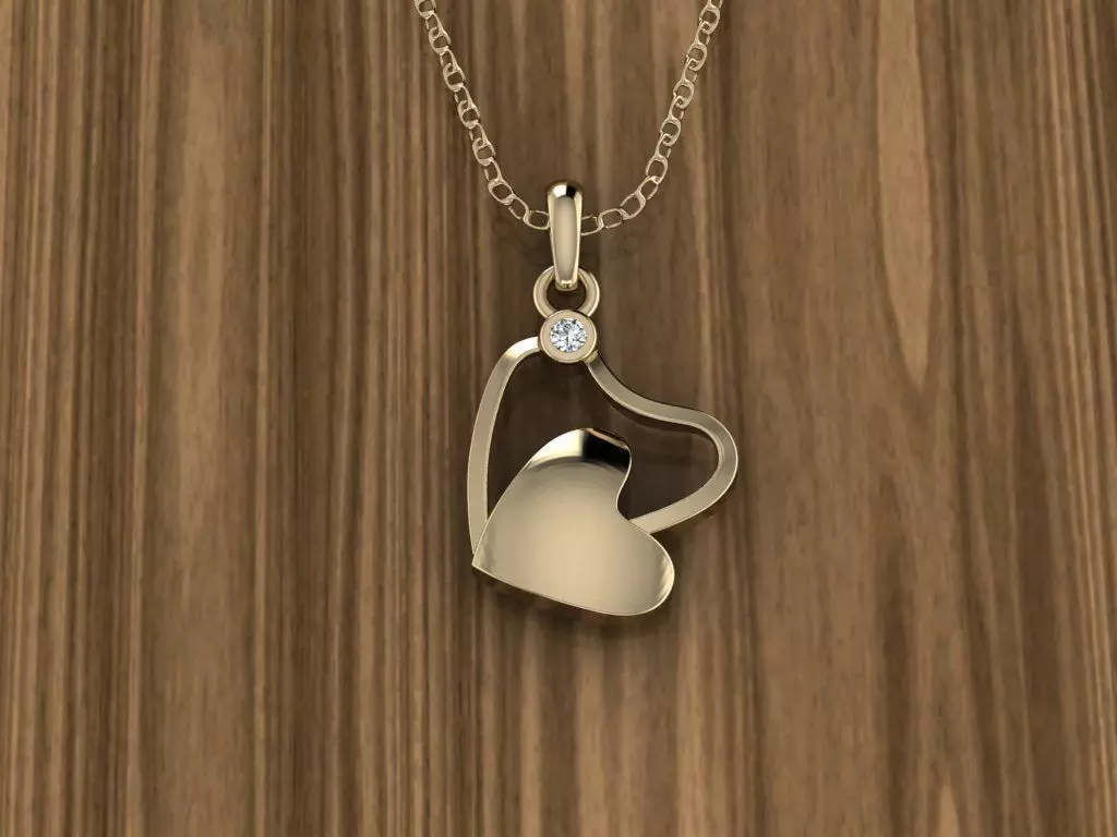 Heart Jewelry Pendant 3D print model_0