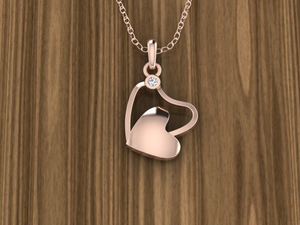 Heart Jewelry Pendant 3D print model_2