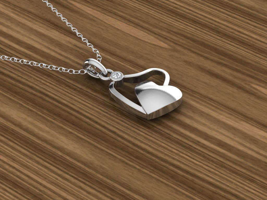 Heart Jewelry Pendant 3D print model_6
