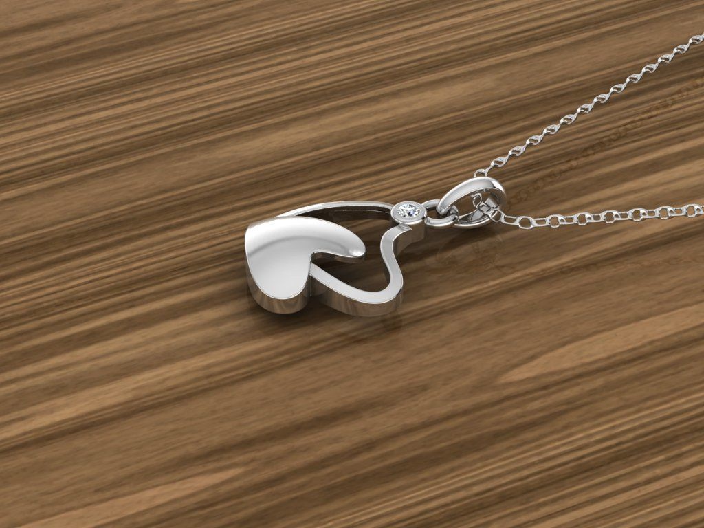 Heart Jewelry Pendant 3D print model_7