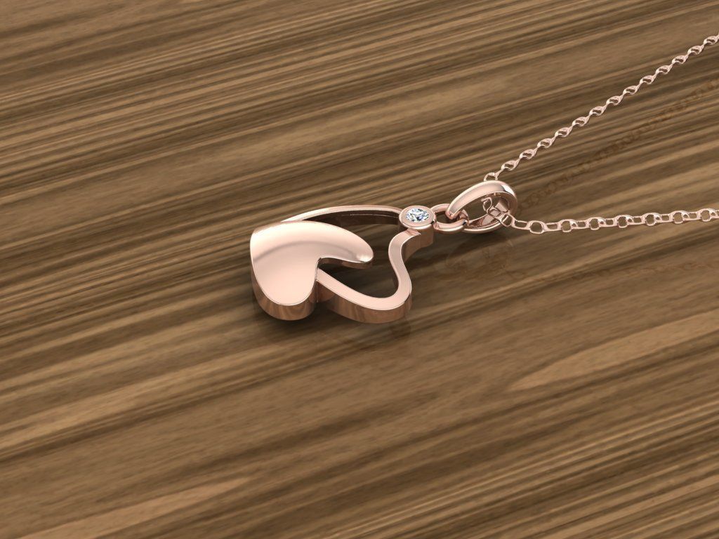 Heart Jewelry Pendant 3D print model_4