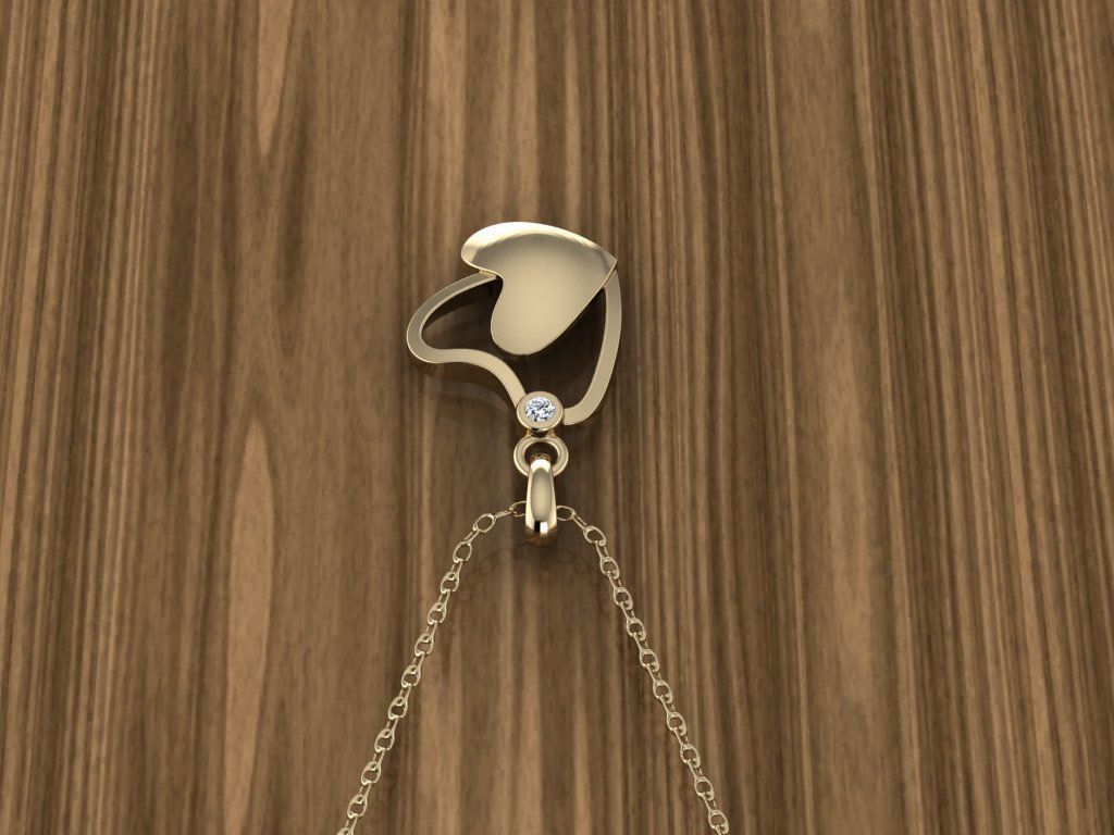 Heart Jewelry Pendant 3D print model_10