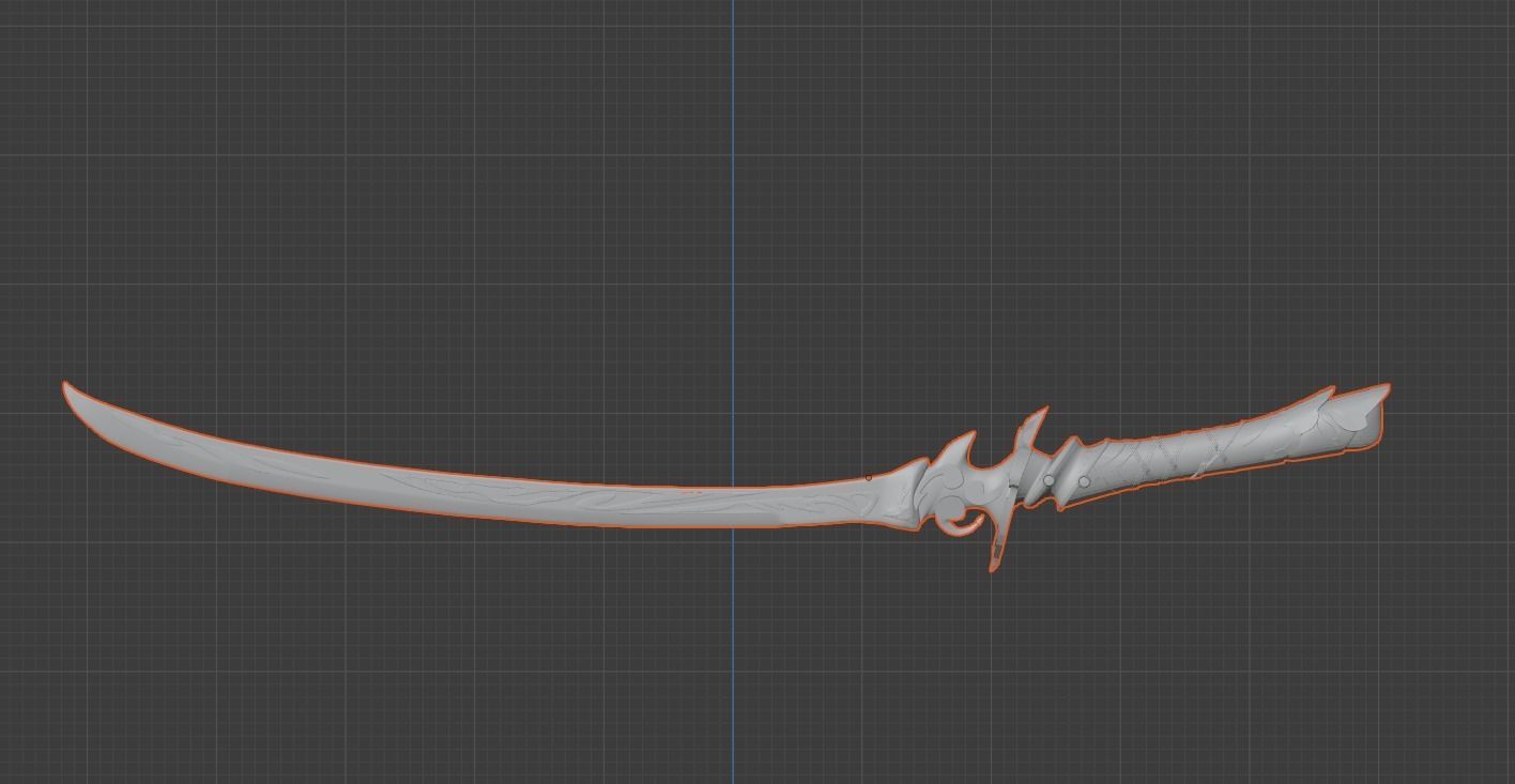 Raiden Shogun Katana - Genshin Impact - 3D Print Ready 3D print model_14