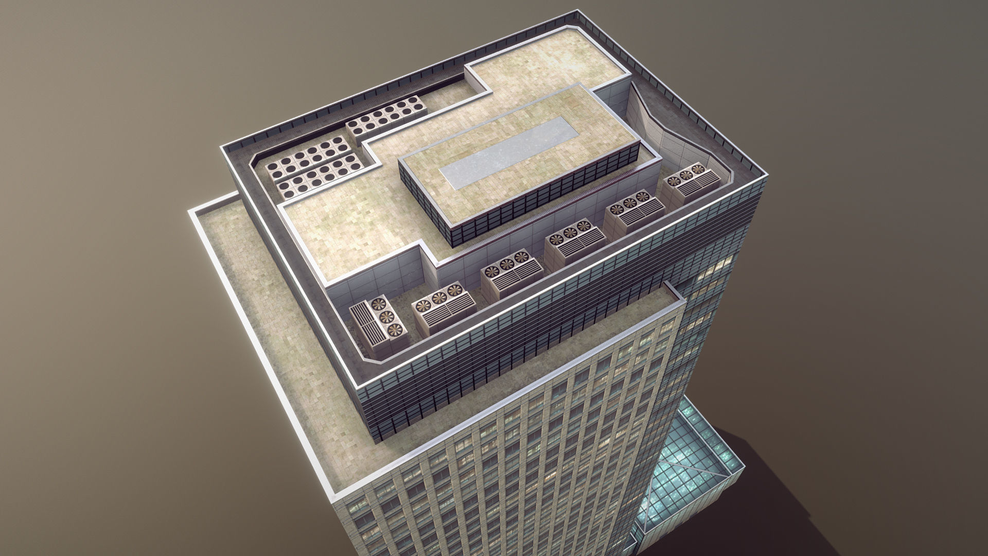 London 40 Bank Street Low-poly 3D model_12