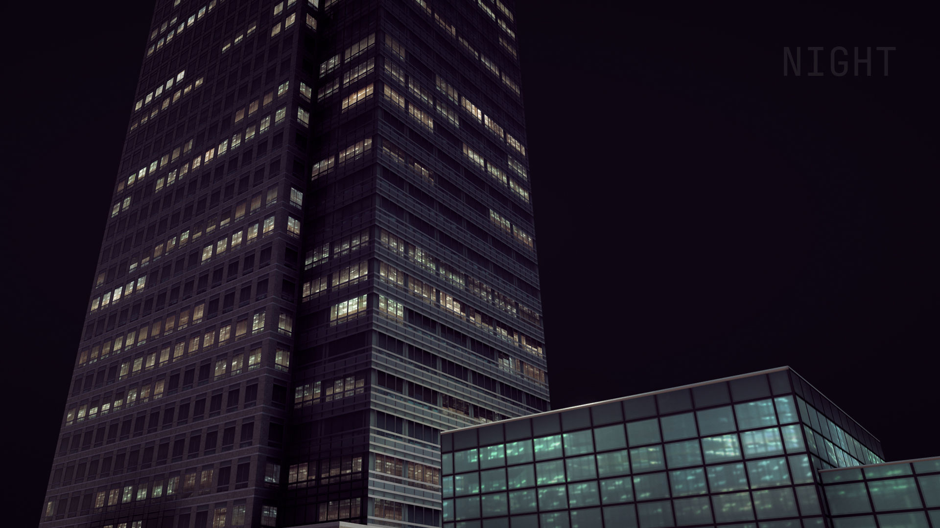 London 40 Bank Street Low-poly 3D model_21