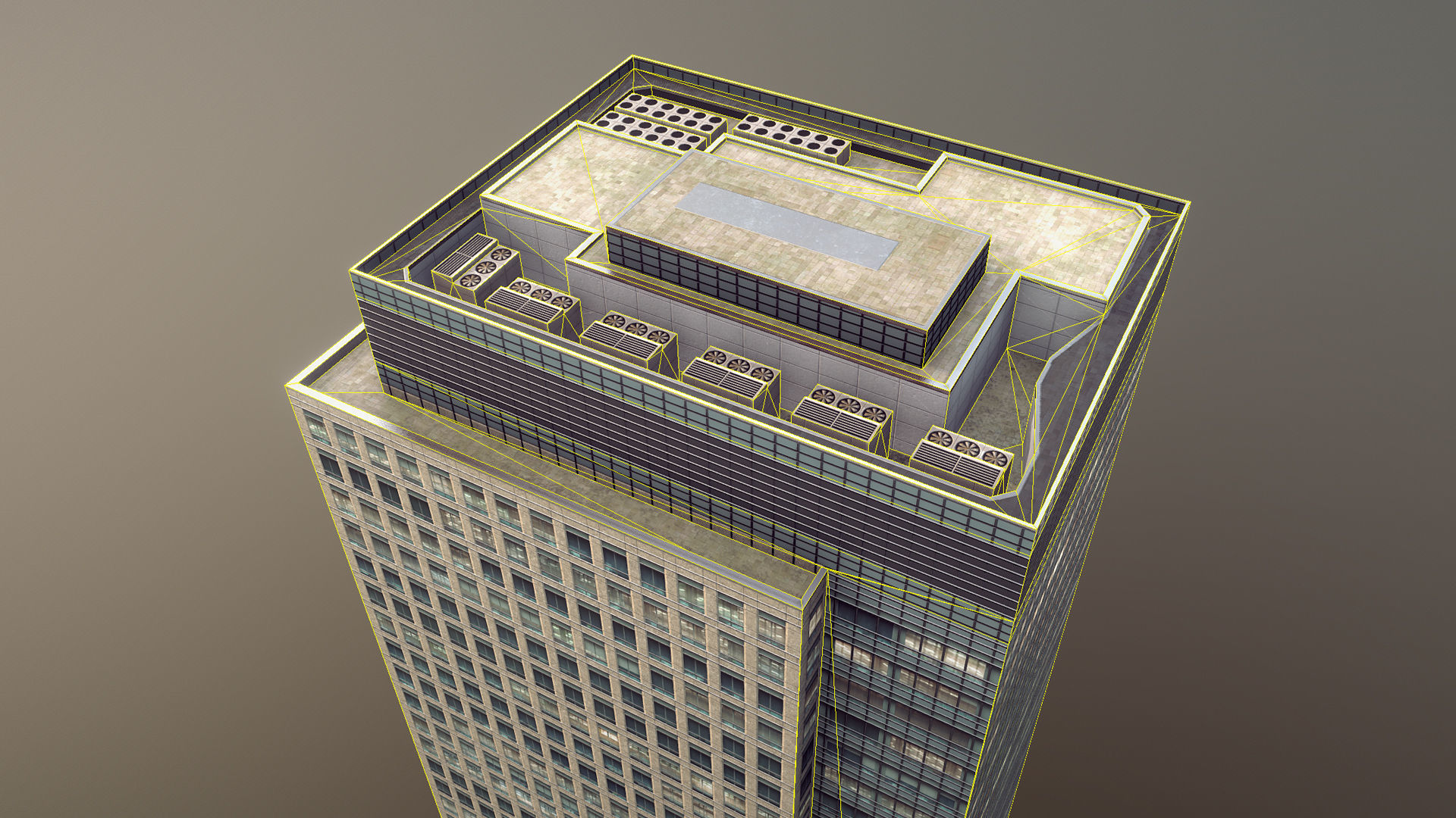 London 40 Bank Street Low-poly 3D model_23