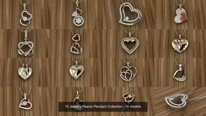 15 Jewelry Hearts Pendant Collection 