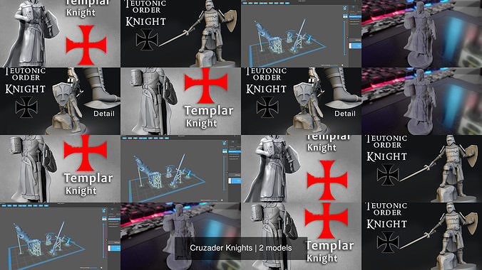 Cruzader Knights 3D Model Collection