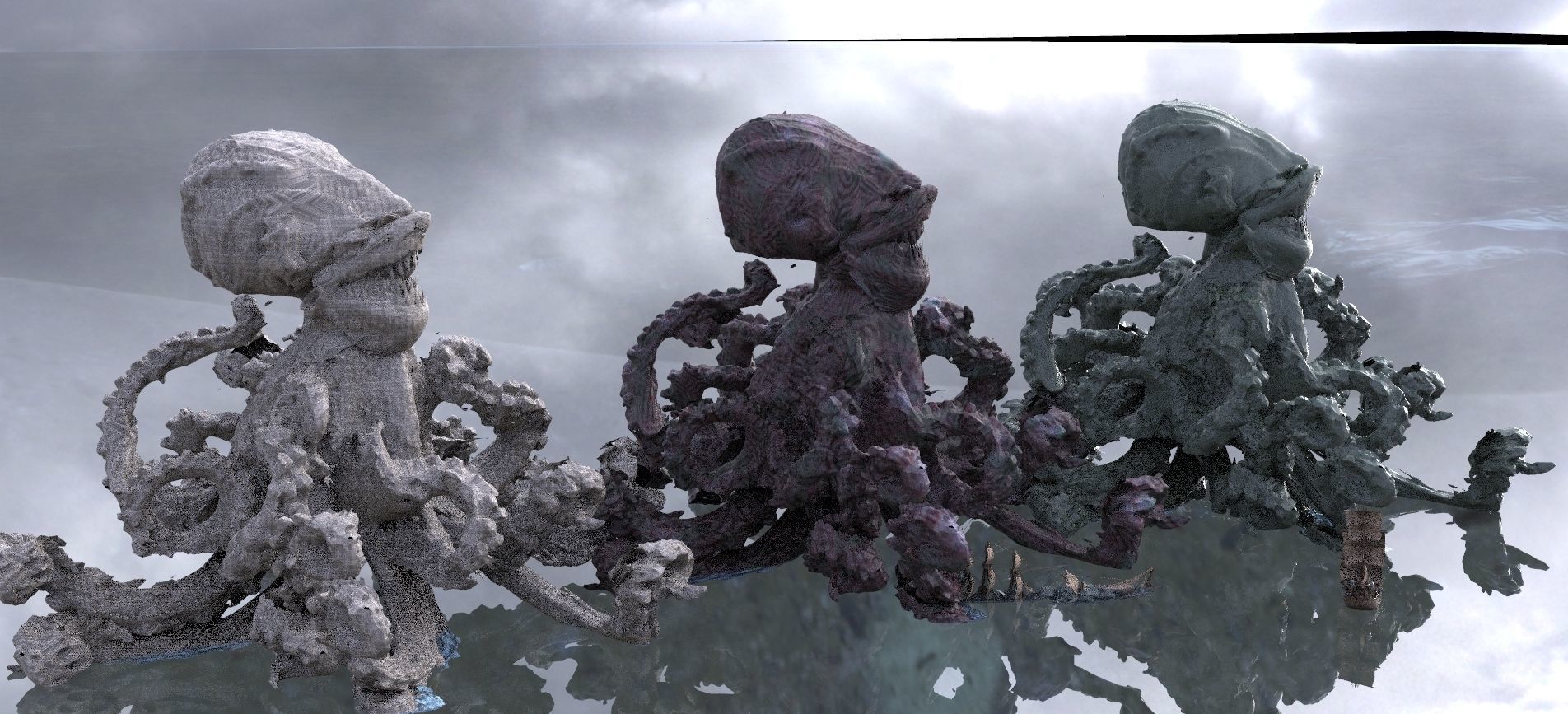 Kraken Sea monster Stylized model 3D model_4