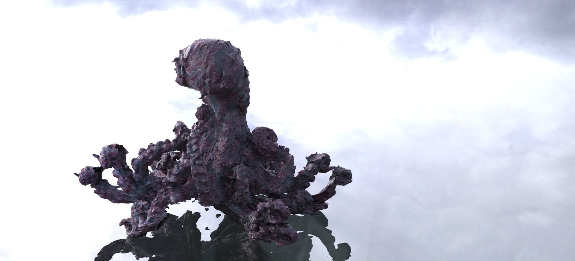 Cthulhu Giant Kraken Model Kit bash stylized 3D model_5