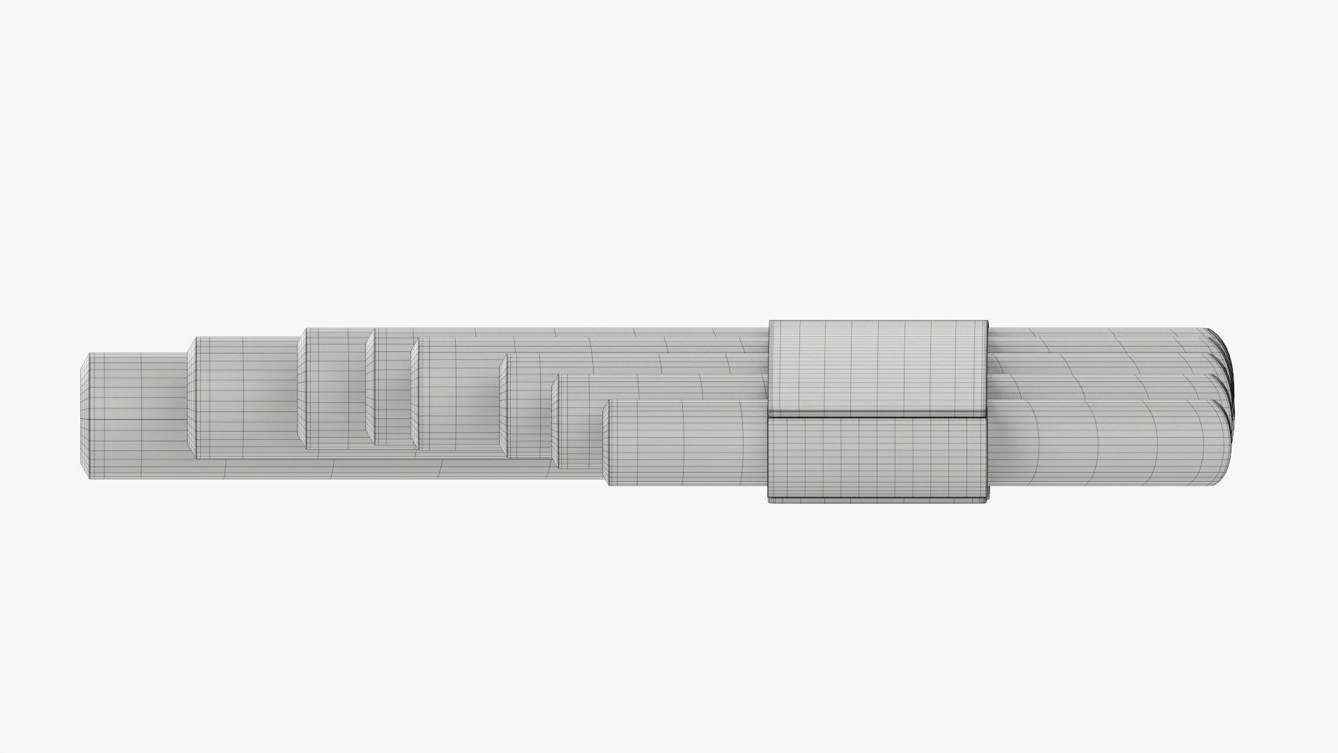 Pan flute 8-pipe 3D model_10