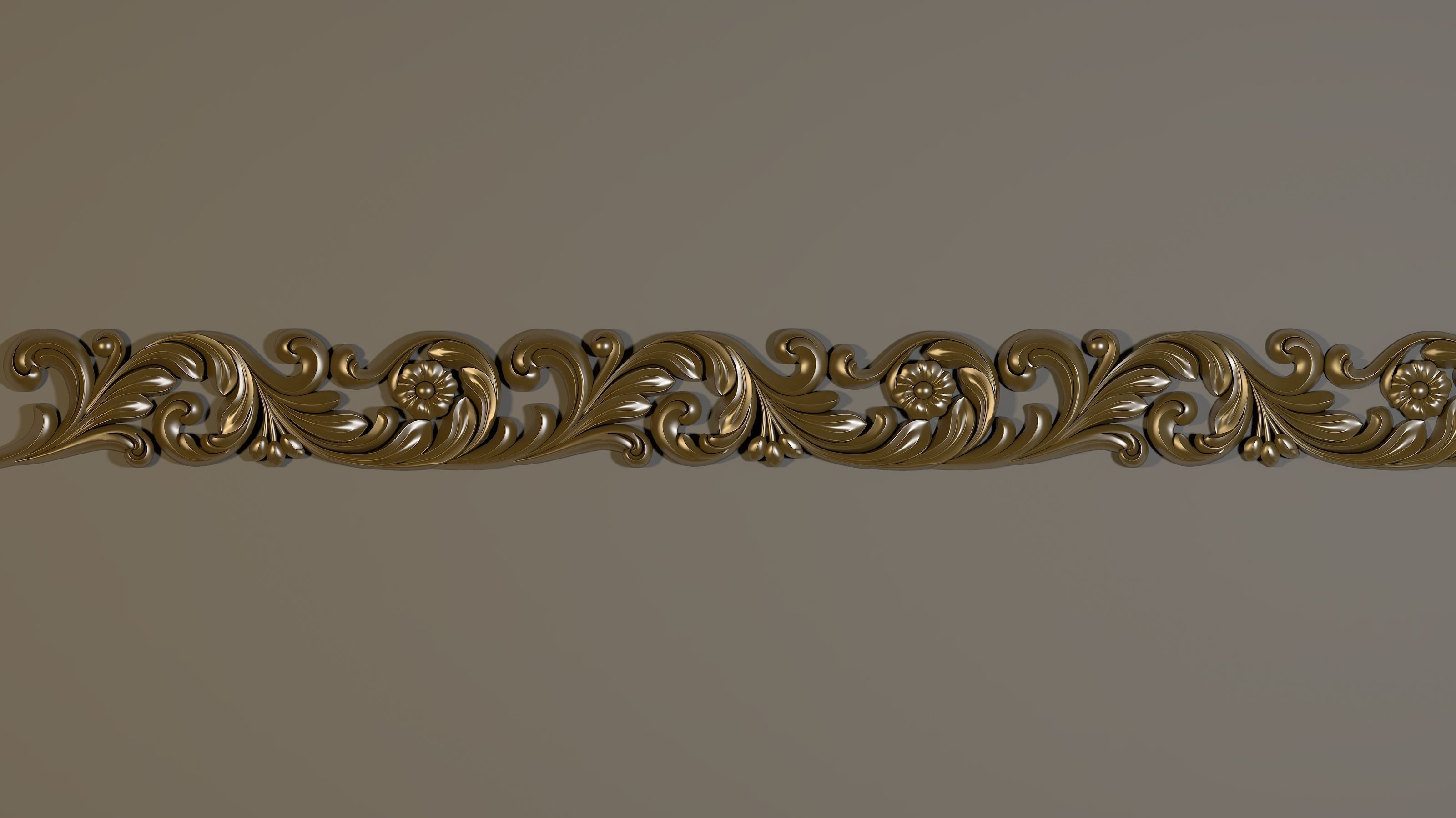 carved baguette  3D model_1