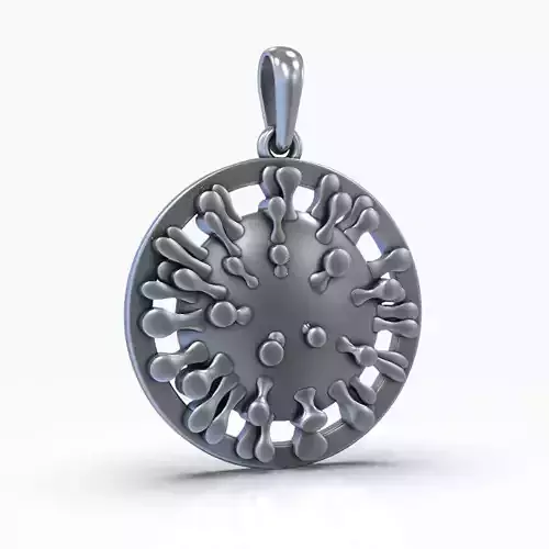 Covid coronavirus amulet totem Free 3D print model