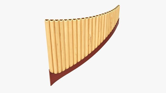 Pan flute 25-pipe 3D model