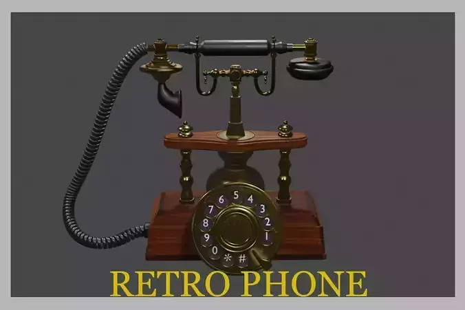 Retro 3D Telephone