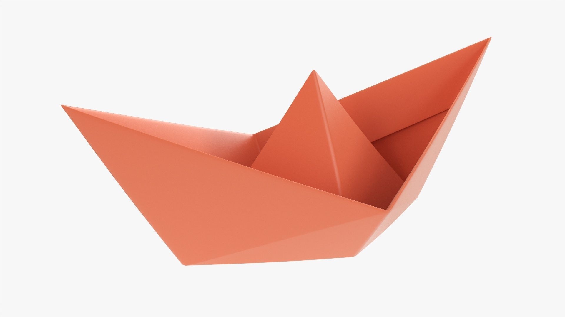 Paper boat  3D model_2