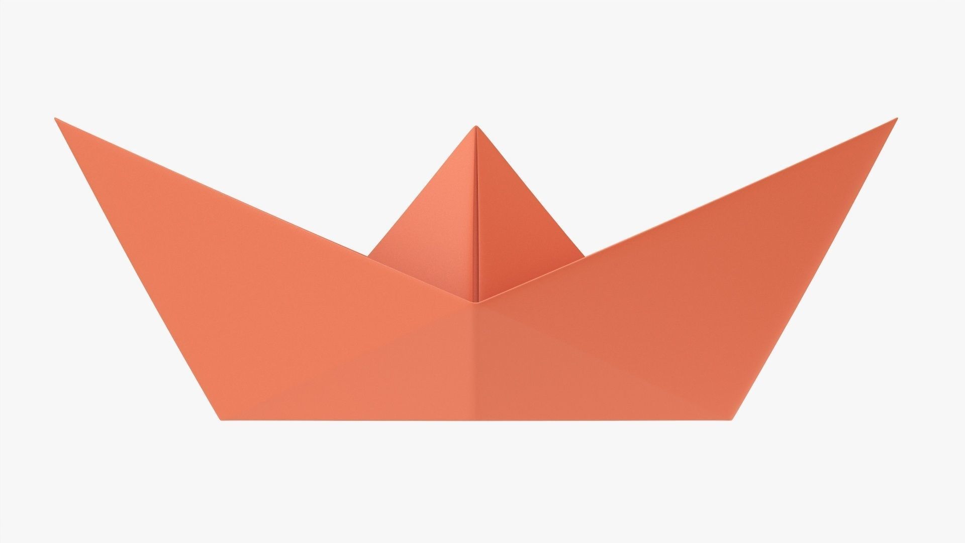 Paper boat  3D model_5