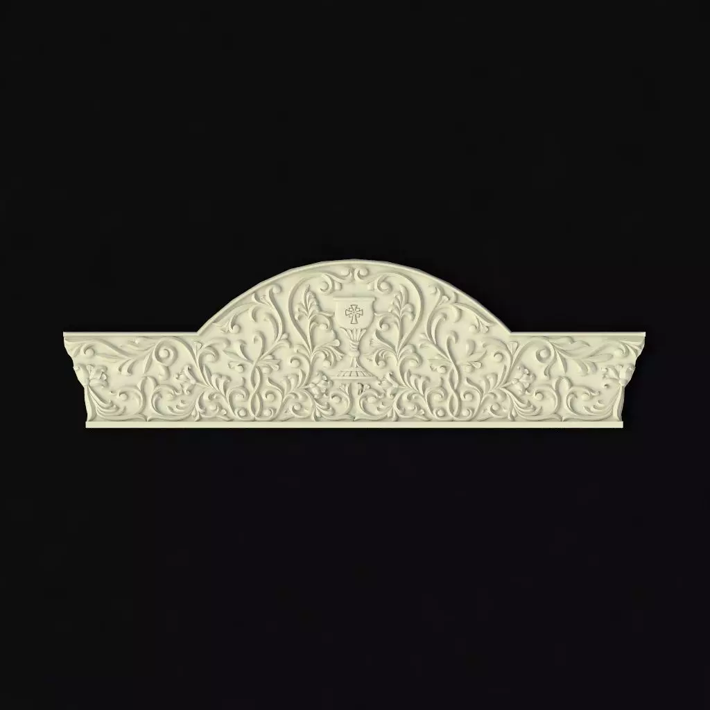 dekor ornately carved crown molding 3D model_0