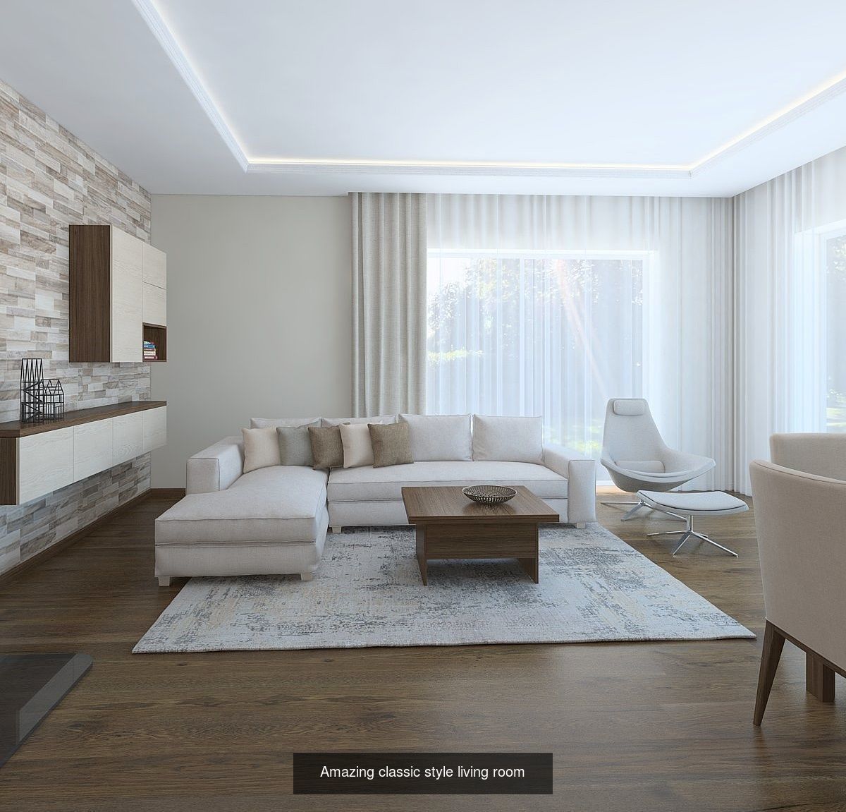 Amazing classic style house interior 3D Model Collection_6