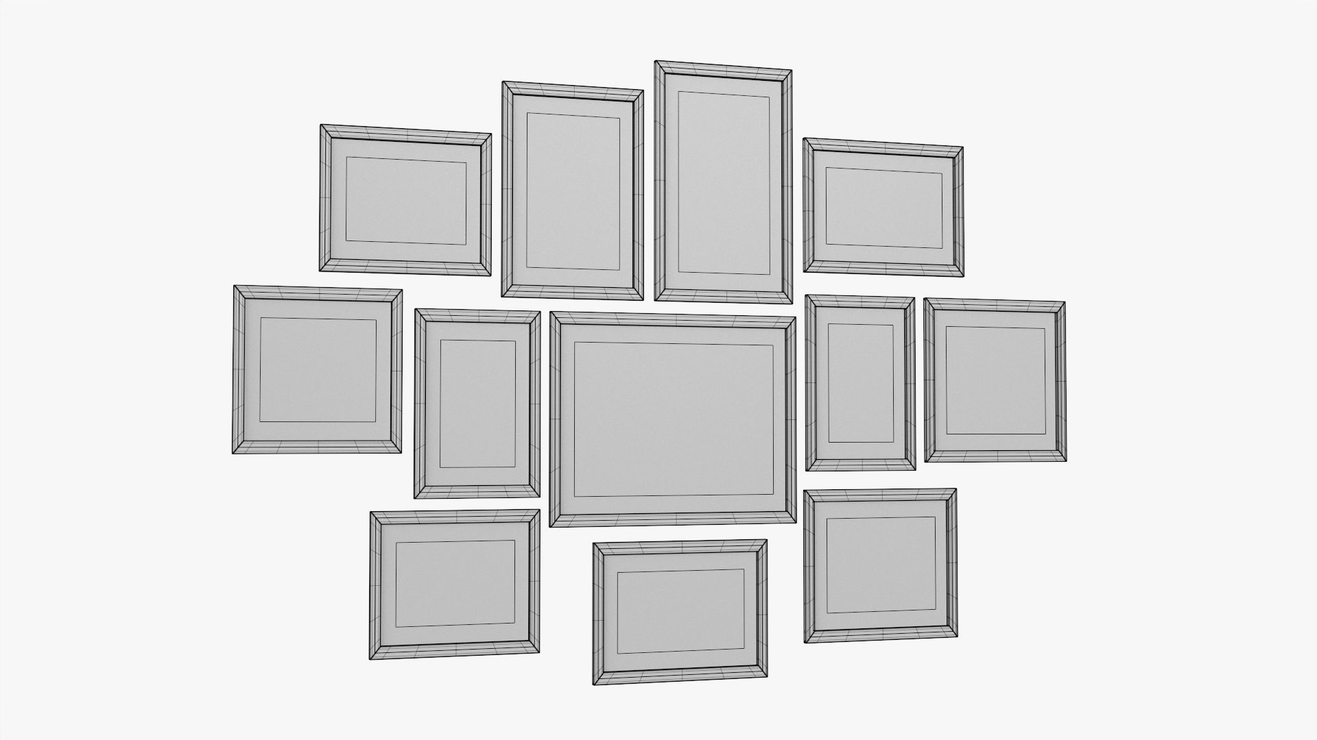 Picture frame set 01 3D model_5