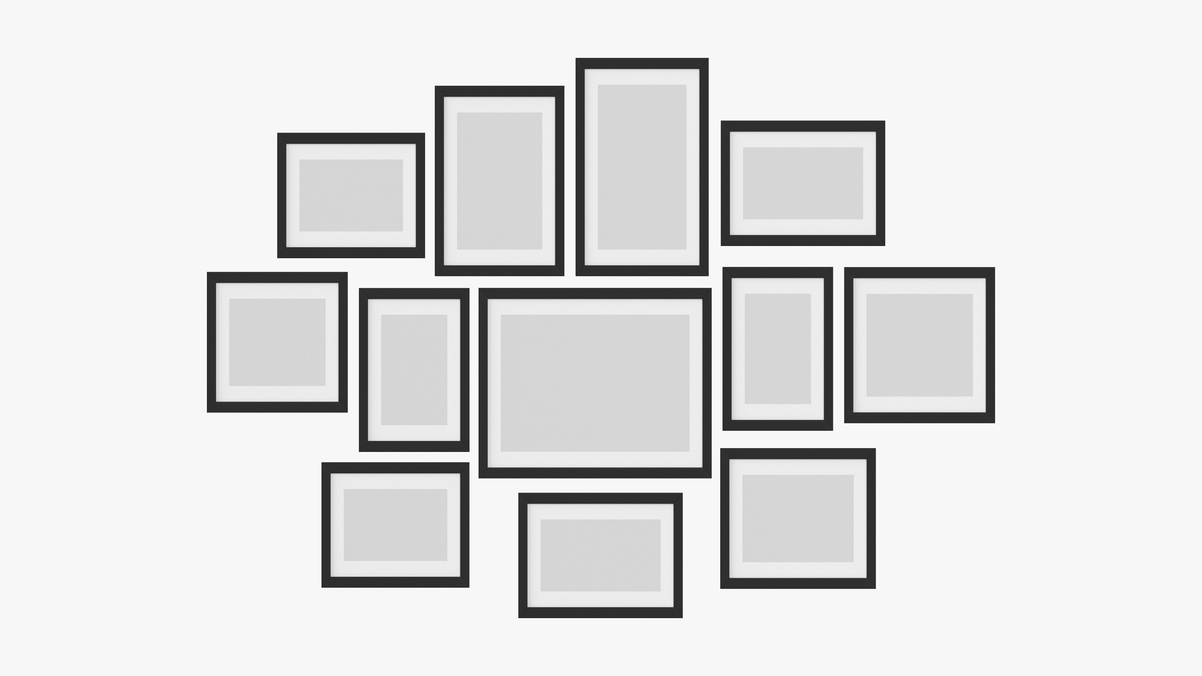 Picture frame set 01 3D model_4