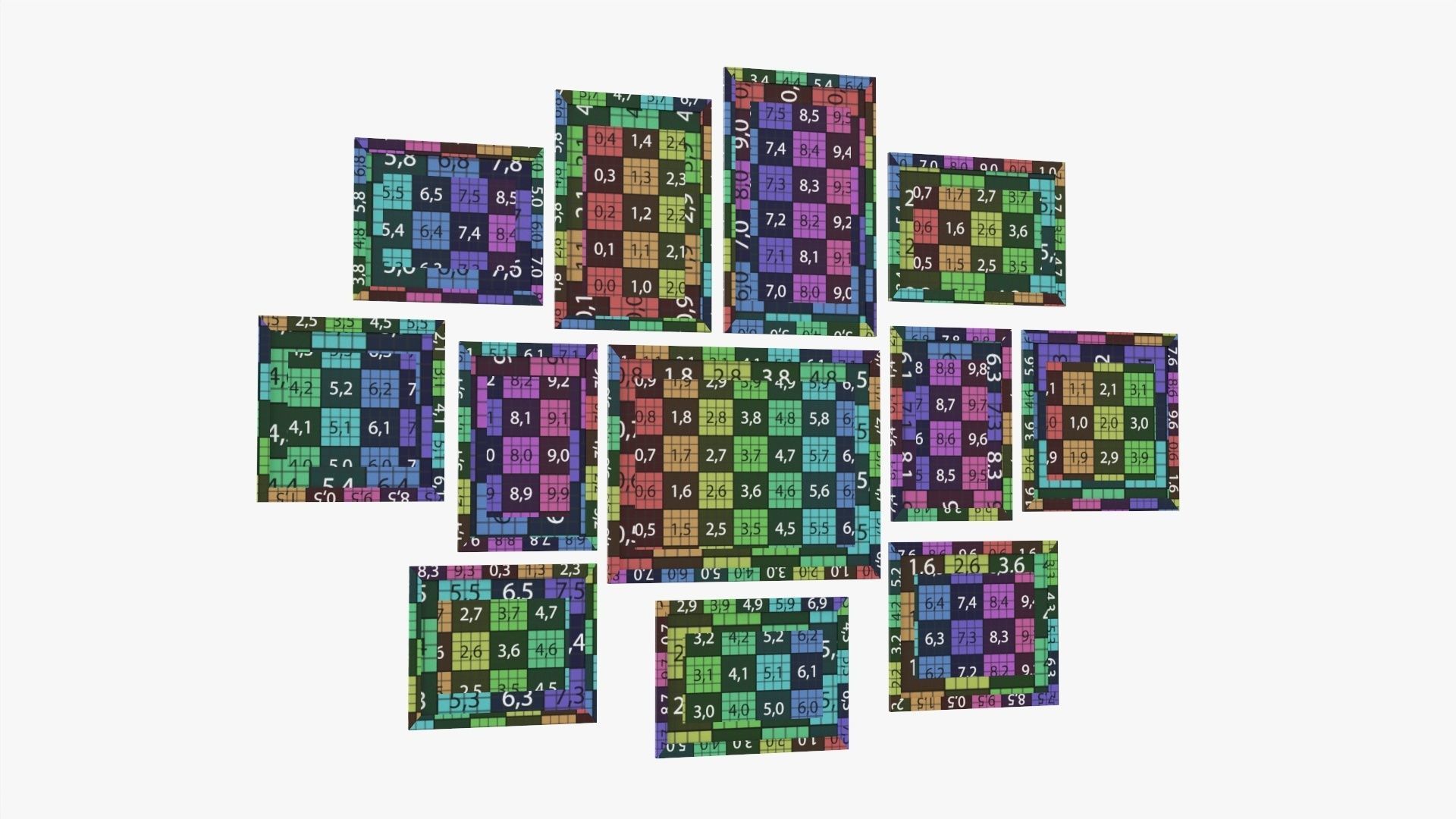 Picture frame set 01 3D model_7