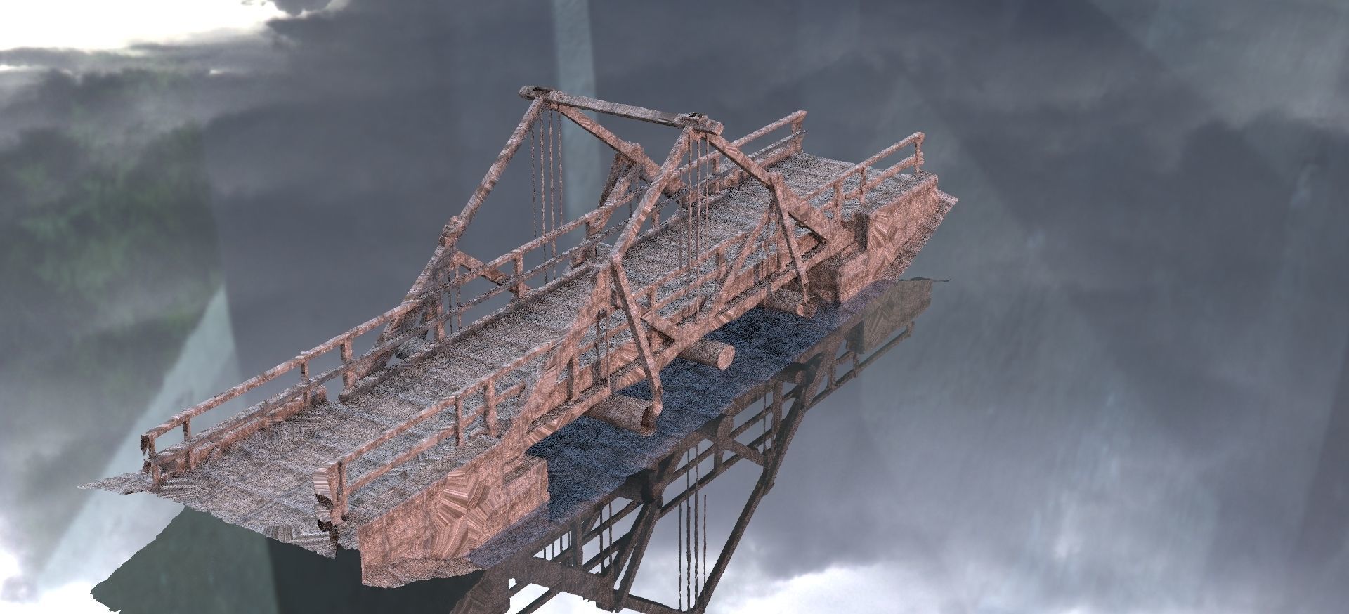 Cthulhu Windmill Horror Town with Cthulhu Monster Kit bash 3D model_18