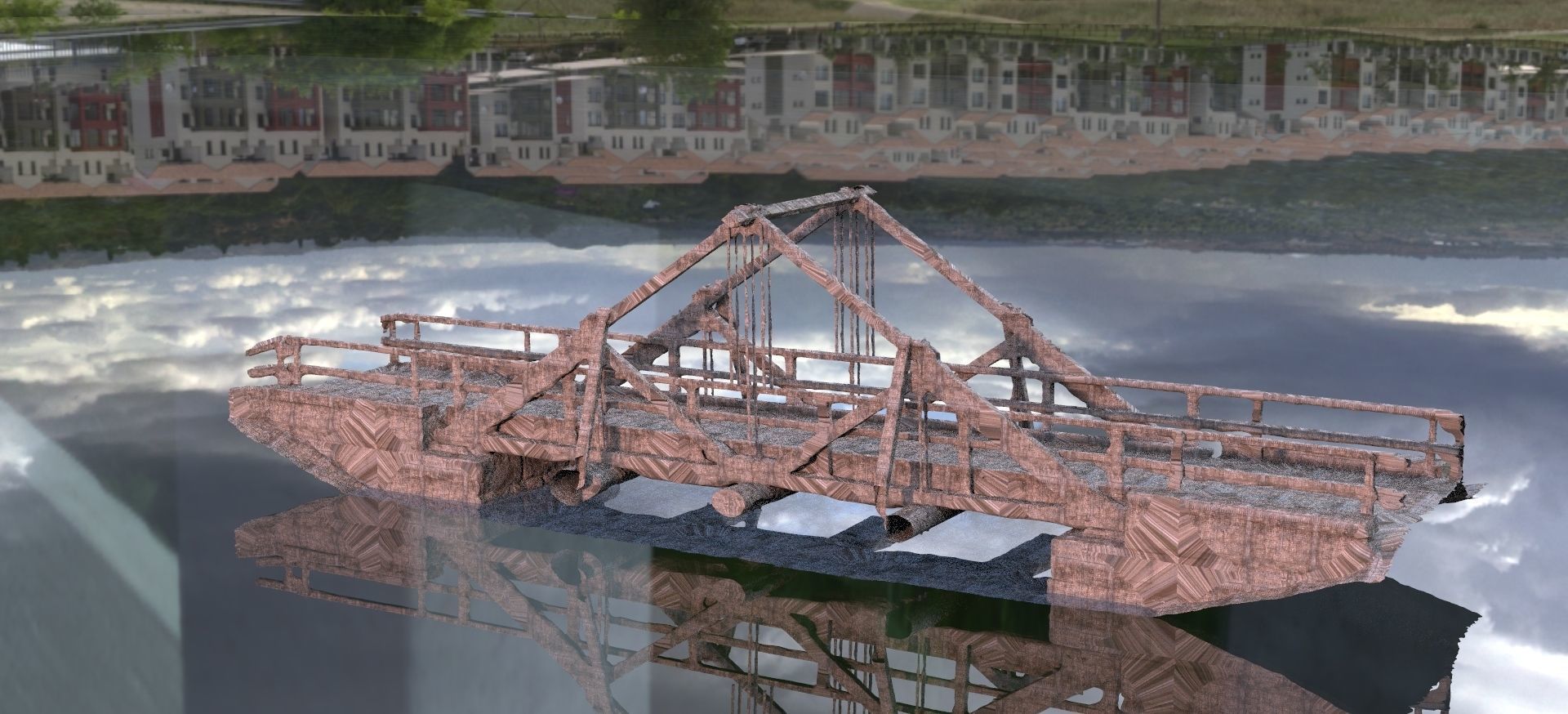 Cthulhu Windmill Horror Town with Cthulhu Monster Kit bash 3D model_17