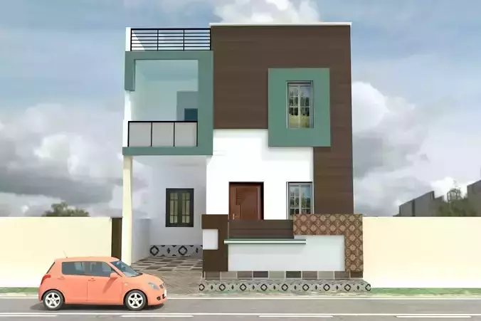 INDIAN MODERN HOUSE DESIGN Free 3D model