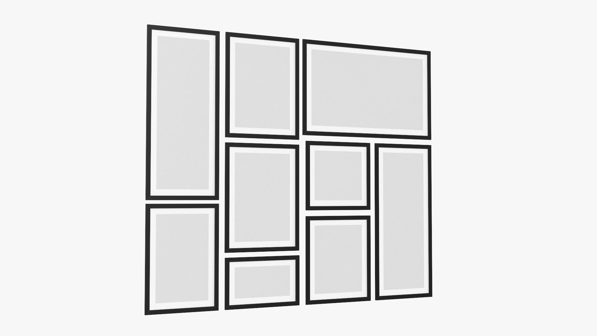 Picture frame set 02 3D model_1